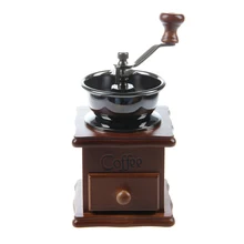 Мини деревянная кофейная мельница для приправ в винтажном стиле портативная кофейная мельница инструмент Простая чистка