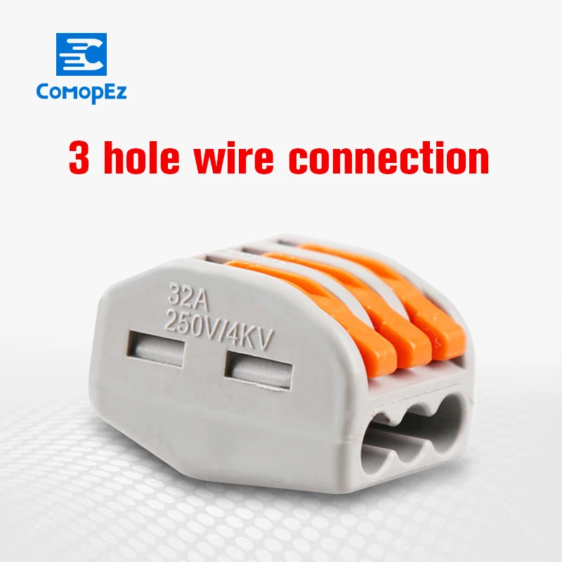 

10pcs Direct Selling Wago Connector 5pin Reusable Electrical Wire Cable Connector Terminals Mini Fast Connectors Terminal Block