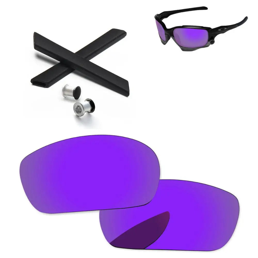 PapaViva поляризованные Сменные линзы и черные наушники и болт для аутентичных солнцезащитные очки с челюстью Рамка-несколько вариантов - Цвет линз: Plasma Purple