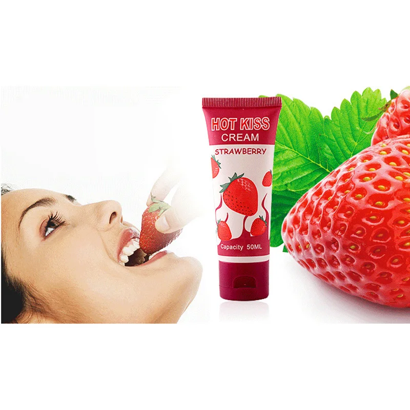 50ml Strawberry Sex Lubricant For Edible Oral Sex Lubricant Anal Excite Woman Oral Lube Vaginal Gay Lubricante Oral Job for Anal