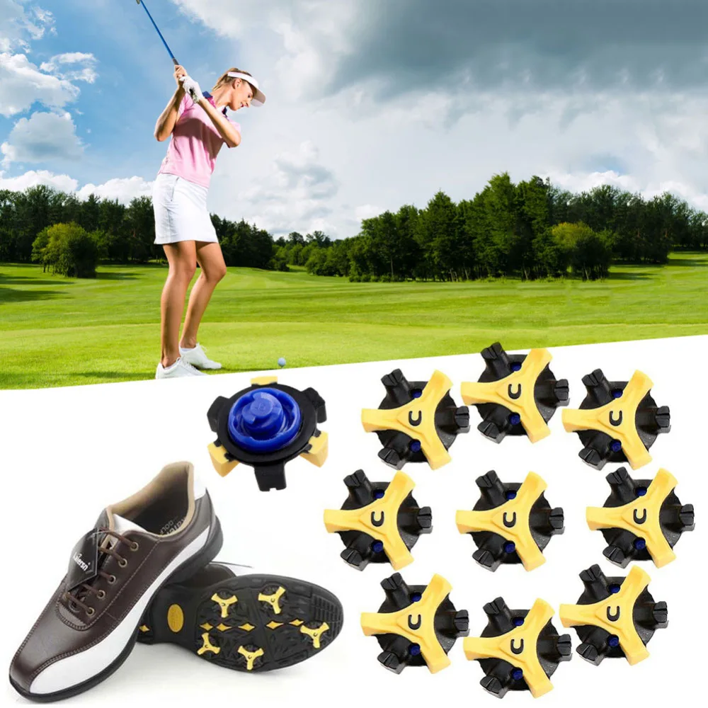 10pcs Replacement Golf Shoe Spikes Pins 1/4 Turn Fast Twist Shoe Spikes