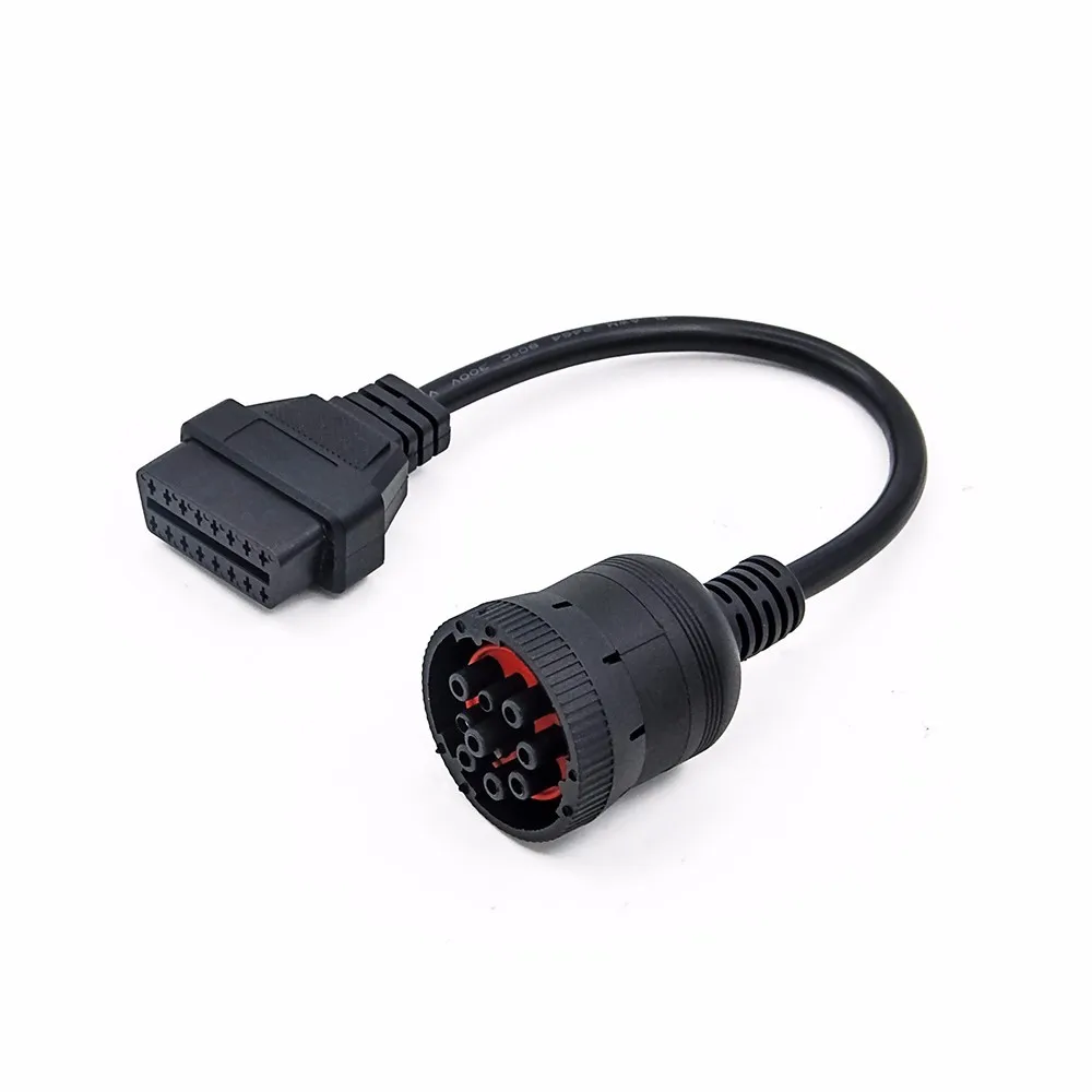 Круглый J1939-9 Pin Deutsch к БД OBD2 OBDII 16 Pin грузовик Diagnistic соединительный кабель J1939 9 Pin