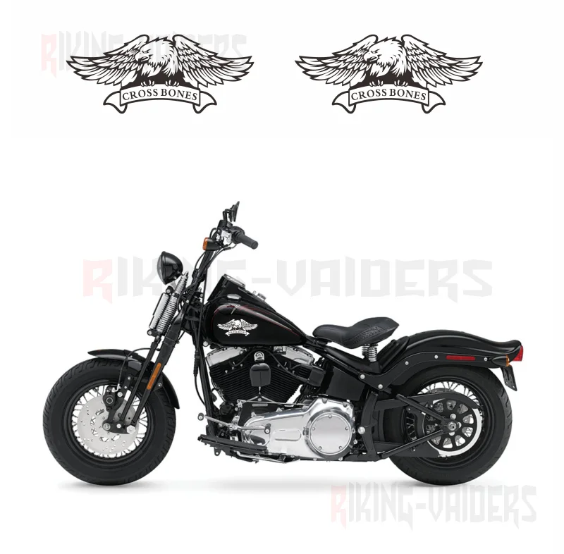 Пользовательские Орел Логотип Стикеры s топливный бак виниловые наклейки Стикеры для Harley Softail Cross Bones