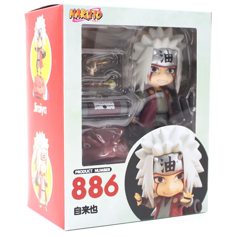 Наруто фигурка Shippuden игрушка Nendoroid 886 Jiraiya Gama Bunta Ero Sennin Коллекционная модель куклы - Цвет: With Box