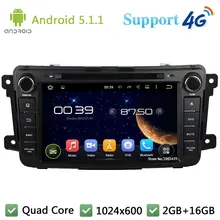 Quad Core 8″ 1024*600 Android 5.1.1 Car Multimedia DVD Player Radio Stereo FM DAB+ 3G/4G WIFI GPS Map For Mazda CX-9 2012-2015