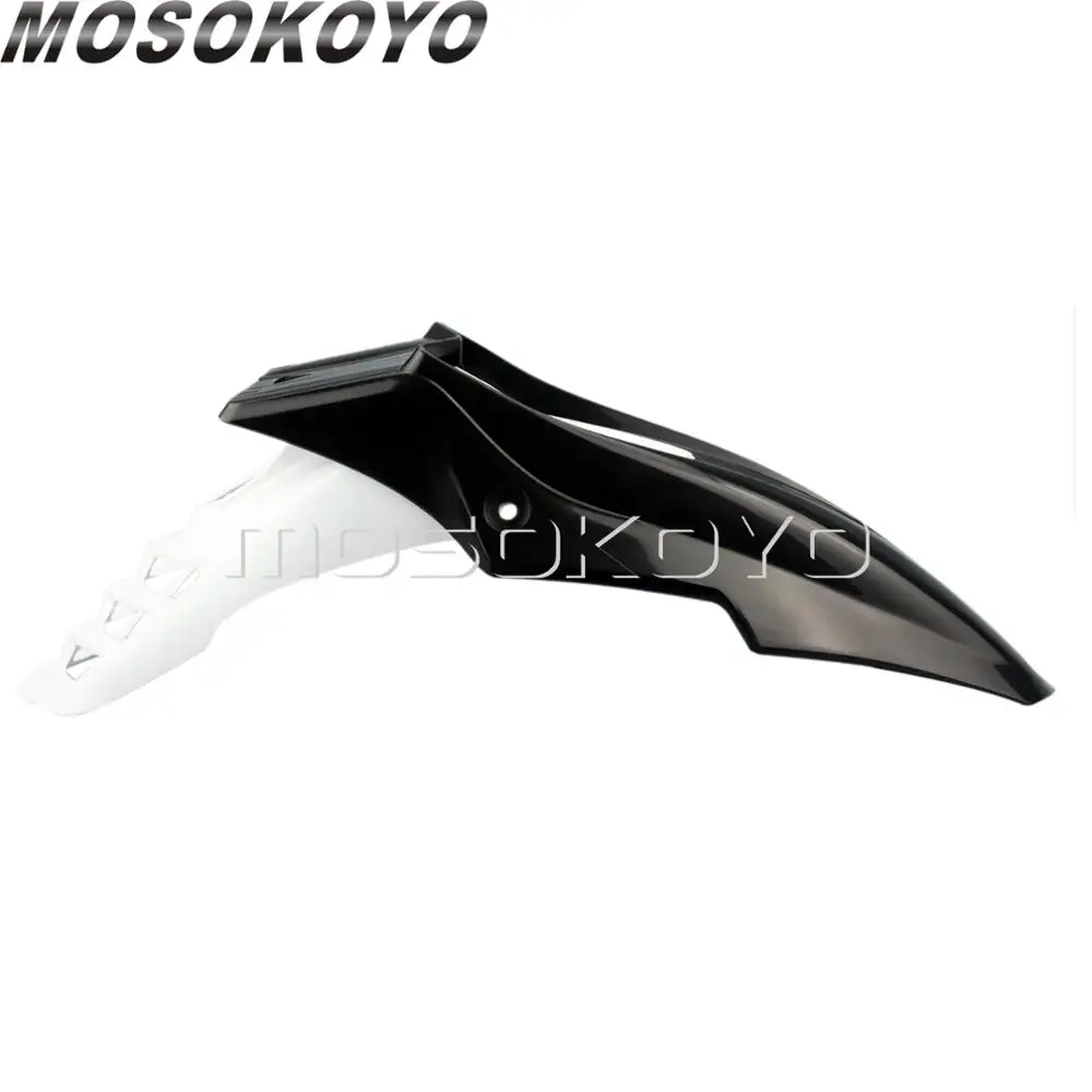 Байк мотокросс прочный переднее крыло эндуро супермото крыло для KTM EXC Yamaha WR TTR Suzuki Kawasaki - Цвет: white black