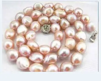 

elegant10-11mm south sea gold pink baroque pearl necklace 20inch KKK