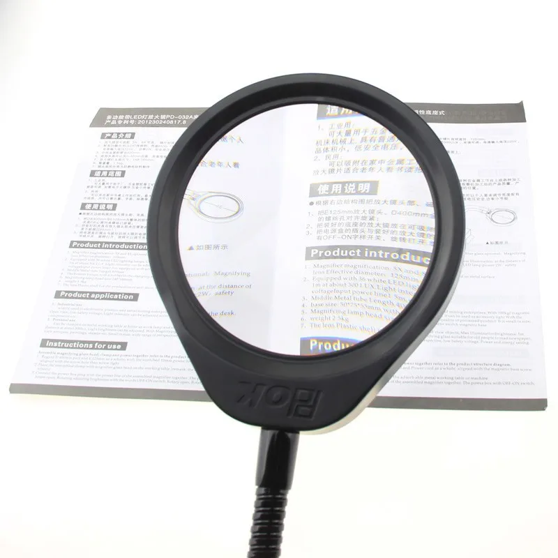 clip-led-magnifier lamp 8x