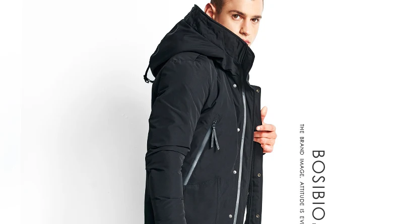 Зимняя мужская куртка с капюшоном, однотонное толстое длинное пальто, Мужская качественная модная теплая парка, новое поступление 89815