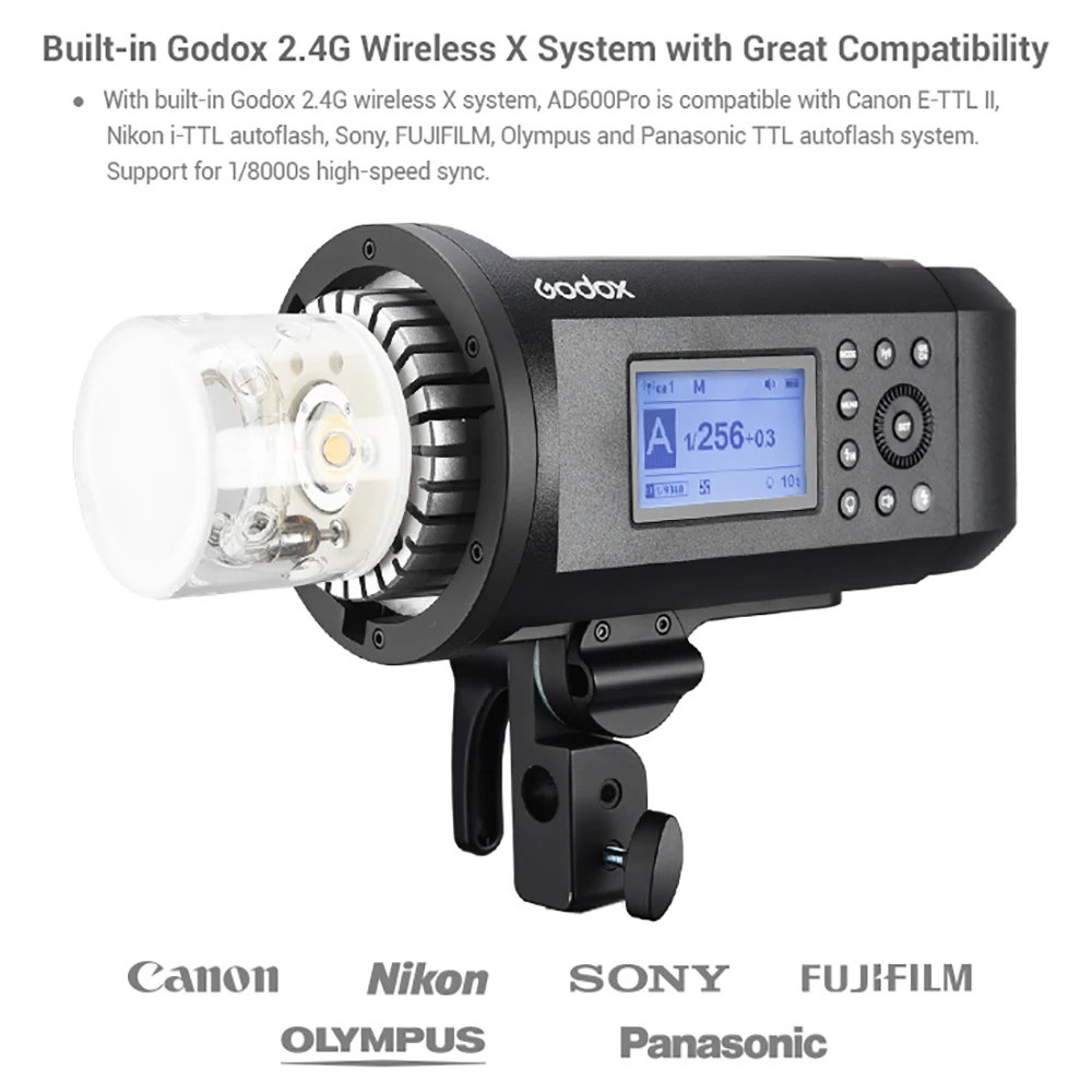 Godox светодиодный светильник для камеры AD600Pro 600Ws TTL HSS Flash 2 4G беспроводной SONY A58 A7RII