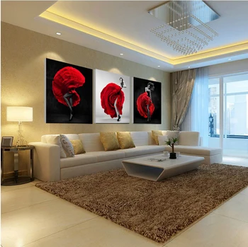 

Unframed 3 Pieces Sexy Lady Figure Wall Art Picture Printed Oil Painting by Numbers High Quality Home Decor