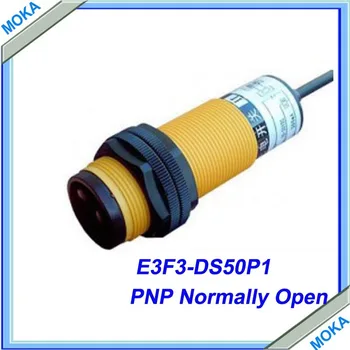 

Free Shipping 5 pcs a lot High Quality Diffuse Reflection Type Optoelectronic Switch E3F3-DS50P1 PNP Three Wire Normally Open