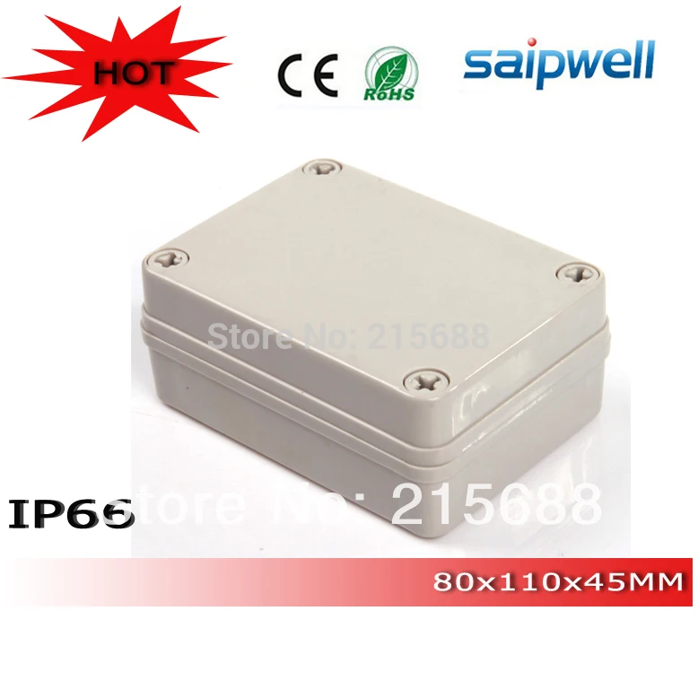 2015 Most popular ABS IP66 Waterproof Junction Box Plastic Enclosure 80 110 45mm Type DS AG