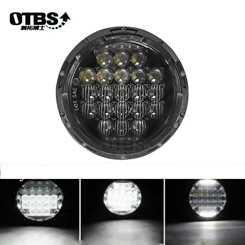 

OTBS 7inch 5D LED Headlight 72W Round H4 Headlamp For Jeep Wrangler Hummer For Harley Motorcycle