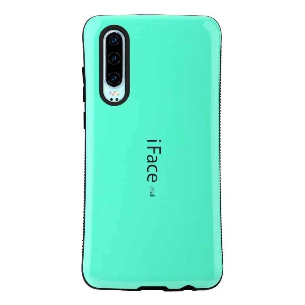 Чехол для Iface mall для huawei P30/P30 Pro/P30 Lite/Nova 4E Heavy Duty Противоударная задняя крышка Жесткий корпус защитит мобильный чехол для телефона - Цвет: Светло-зеленый