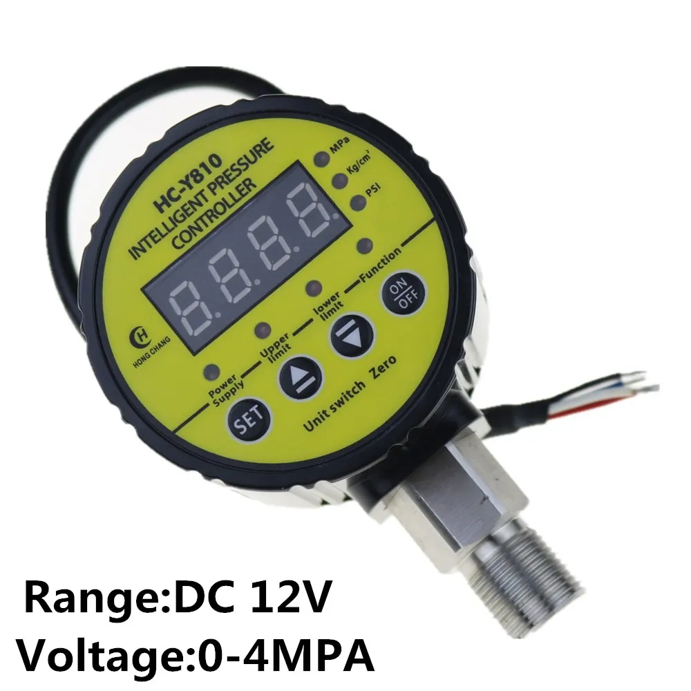 DC 12V 0 4Mpa Air Compressor Pressure Switch Digital Pressure Gauge