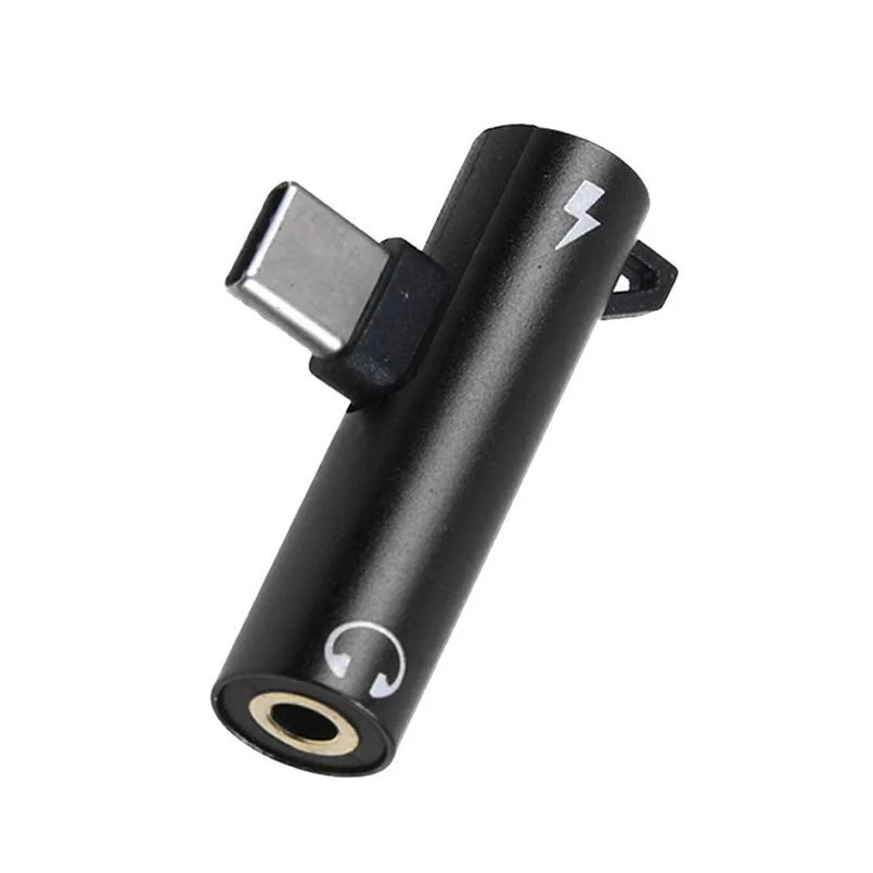 Mini & Slim 2 In 1 Multifunctional Type-C Cable Adapter Charge And Headphone 3.5mm Head Aux Audio USB C Cable 40MAY1501