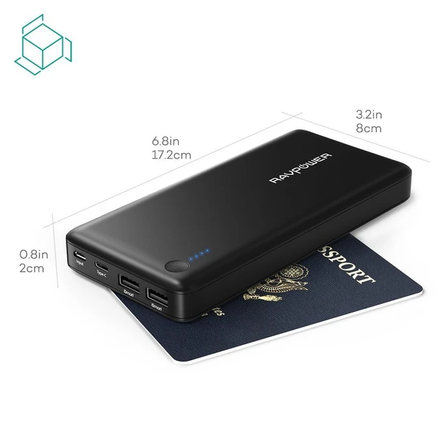 Pd Usb Type C Portable Ravpower 26800mah Power Bank (faster In 4.5 Hours With Usb-c Input; Usb C Output; - Power Bank AliExpress