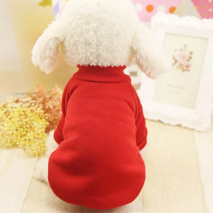 

2017 Warm Winter Dog Coats Solid Color Soft Wear Autumn Jackets Pets Coats Lovely Small Pets Clothes Free Shipping