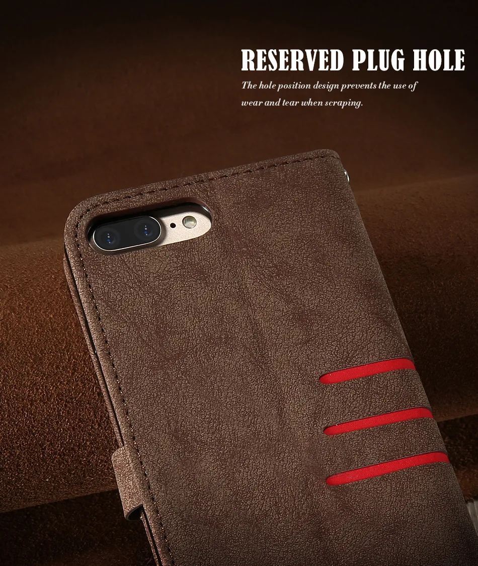 KISSCASE Matte PU Leather Cover For iPhone 6 6s 7 Plus (4)