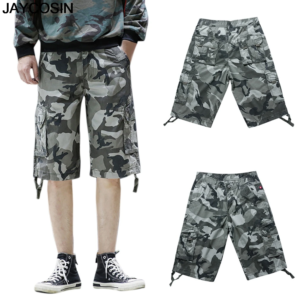 Мужские шорты, летние, повседневные, с карманами, камуфляжные, для улицы, для работы, брюки, талия, Карго, короткие, с несколькими карманами, XL6, спортивные,, M522