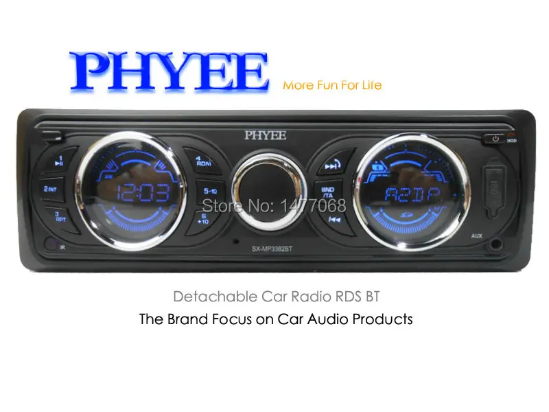 1 Din съемный Автомагнитола RDS Bluetooth стерео аудио A2DP Handsfree AM FM USB SD AUX головное устройство ISO PHYEE SX-MP3382BT