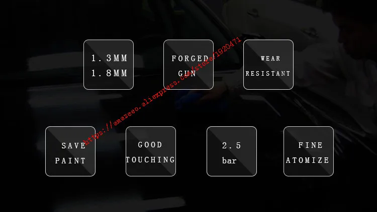 Профессиональный автомобильный Пистолет HVLP TT GFG Профессиональный краскопульт TT GFG автомобильный распылитель 1,3 мм и 1,8 мм Автомобильная мебель распылитель