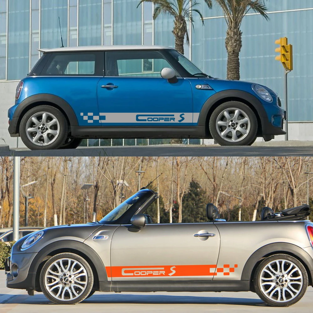 2 шт. автомобильные наклейки полоски для MINI Cooper S R50 R53 R55 R56 F56 F57 F60|Наклейки на