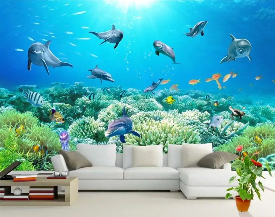 Beibehang большой заказ 3d обои Подводный мир обои ТВ фон Гостиная Спальня настенные украшения
