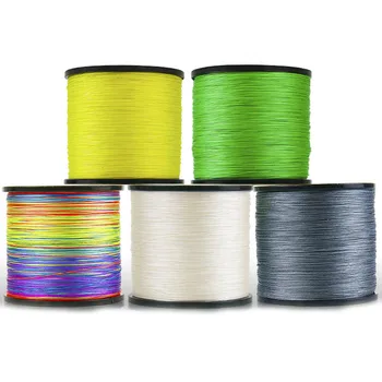 

1000m Green 4 Strands Weaves PE Fishing Line Ultra-high Strength Multifilament Wearproof Sea Rod Line Fishing Tackle SS
