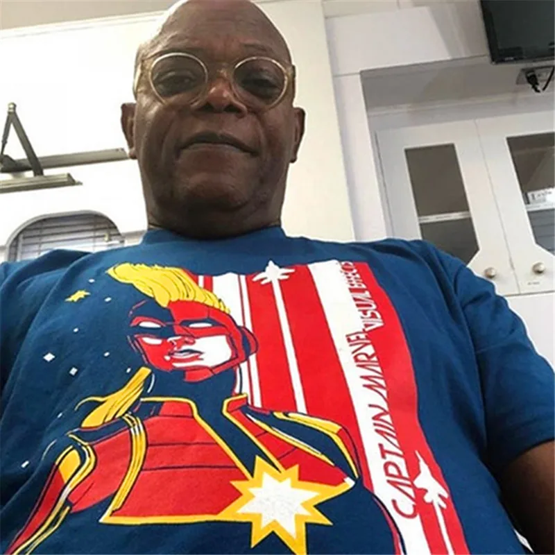 

Marvel Movie Periphery Captain Marvel Custom Short Sleeve The Director of The SHIELD Special Agent, frye Custom Printed T Shirt