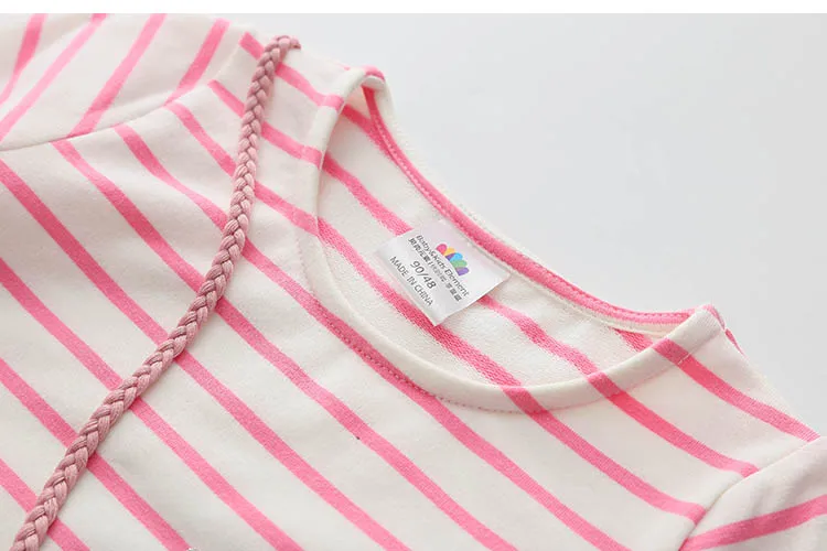 Children Penguin Tops 2018 Hot Sale Spring Autumn Kids Clothes Long Sleeve O-Neck Strip Girl Long Sleeve T Shirt (13)
