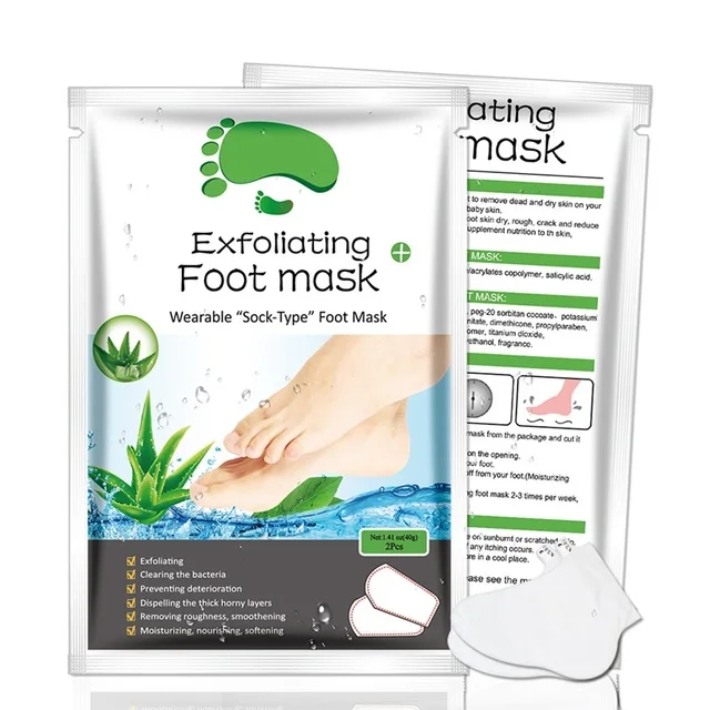 

2PCS Exfoliating Foot Mask Socks For Pedicure For Feet Peeling Baby Foot Mask Health Care Skin Care Feet Dead Skin Removal free