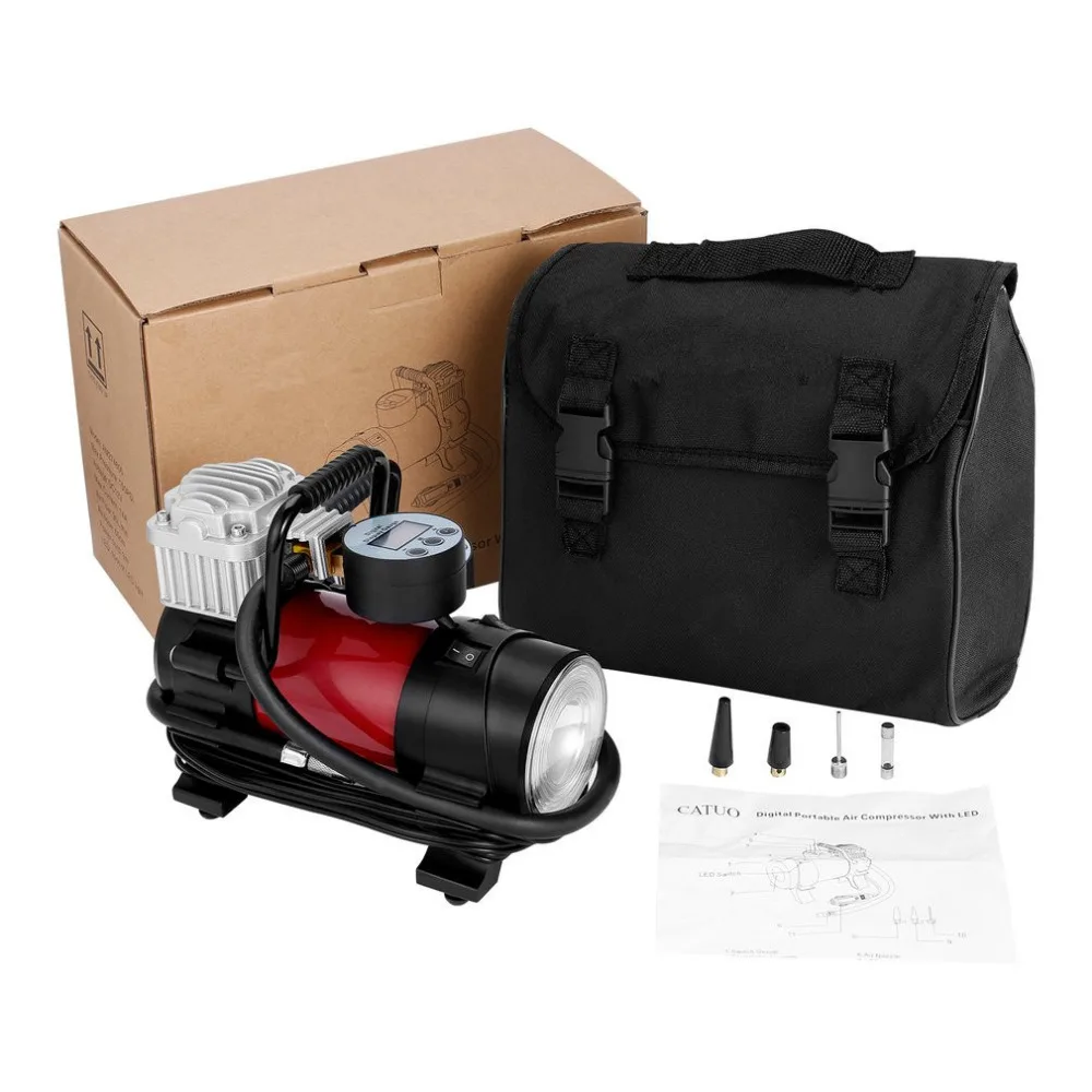 

Professioanl 150PSI 35L/min Digital Portable Air Compression Tire Inflator With LED Pump 12V DC Large LCD Display Fast Inflation