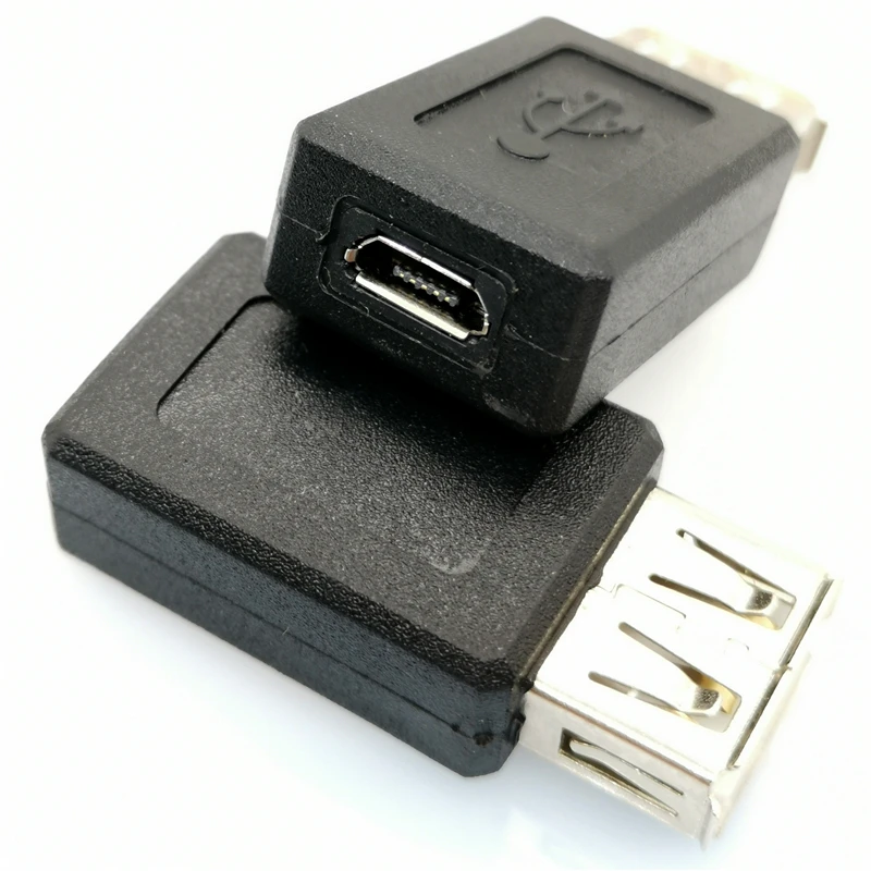 2 шт. USB 2,0 Тип A Женский к Мини 5Pin B Женский конвертер Micro USB к USB Мужской Разъем зарядное устройство синхронизированный для передачи данных зарядки