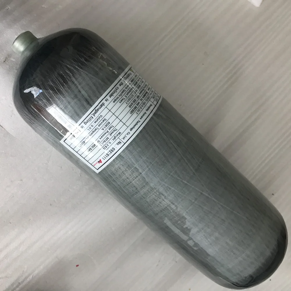 ACECARE Пейнтбол воздушный пистолет hpa Танк 9L EN12245 300bar углеродное волокно Дайвинг Танк pcp аксессуары с gague din Клапан AC109301