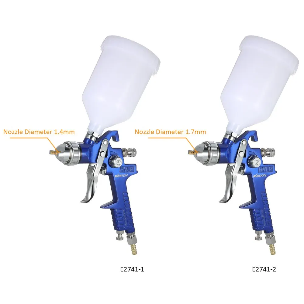 KKmoon 1,7 мм HVLP пистолет Touch Up Аэрограф 600 мл тяжести подача краски пистолет Авто мебель отделка краски ing распылительный инструмент