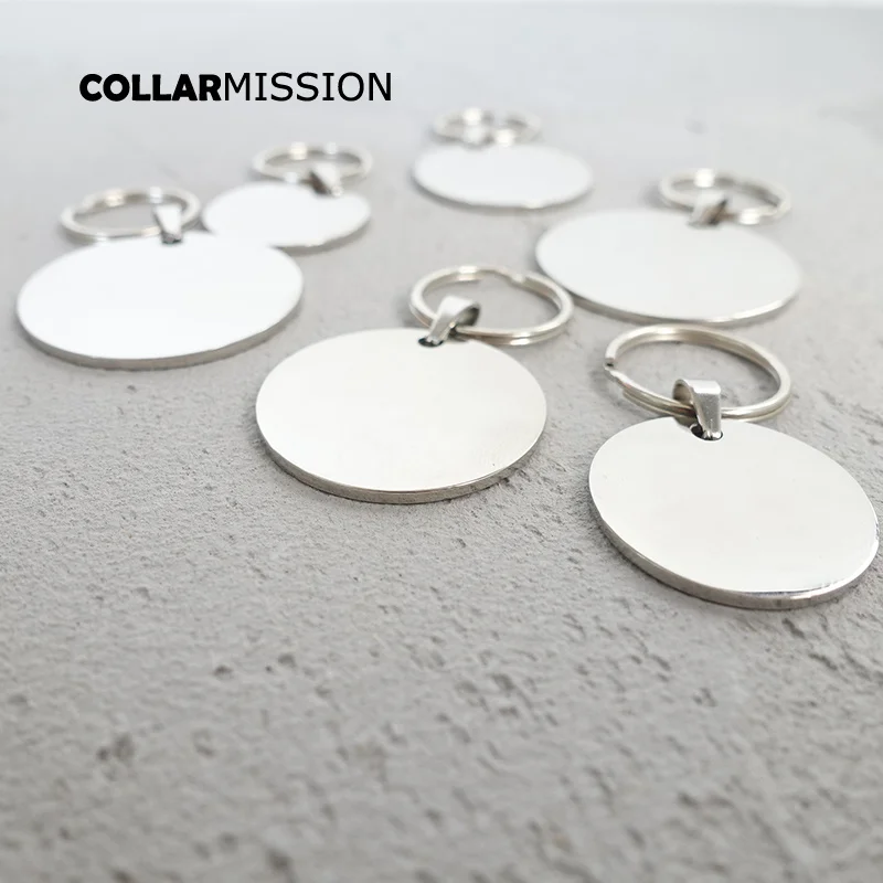 

2pcs/lot Freeshipping good qualityl round cat dog id tag blank engrave pet name 3 kinds cat ID tag smooth surface Dog DIT-032