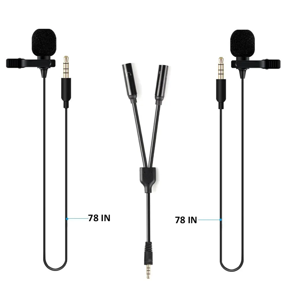 Samsung iPhone Laptop DSLR MAONO Lavalier Mikrofon 236 in PC Sony Android Freisprech Ansteck Revers Mikrofon mit omnidirektionalem Kondensator f/ür Kamera