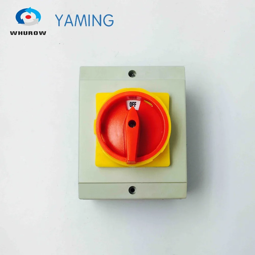 Yaming запорный изолятор переключатель с водонепроницаемым корпусом 32А 3 фазы 2 положения ВКЛ-ВЫКЛ замок поворотный переключатель YMD11-32D/3 P