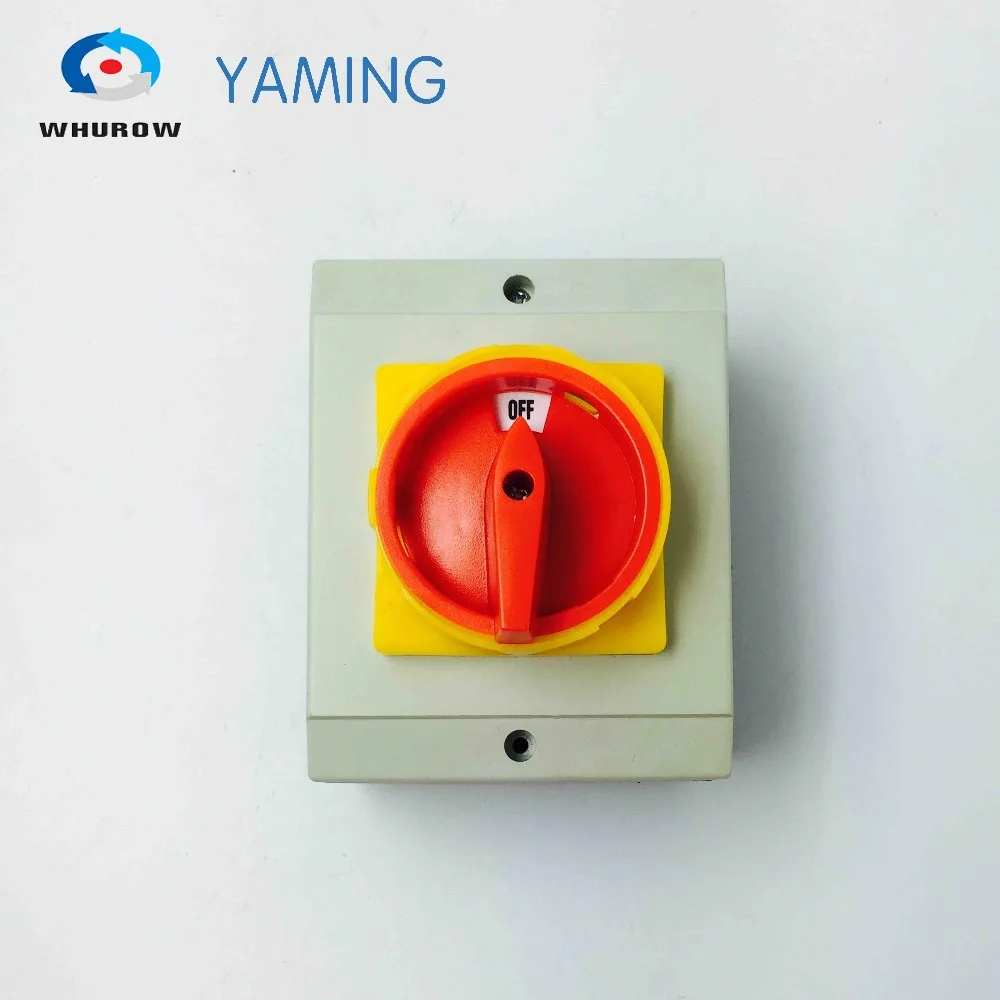 

Yaming Locking isolator switch with waterproof enclosure 32A 3Phase 2 position on-off padlock rotary switch YMD11-32D/3P