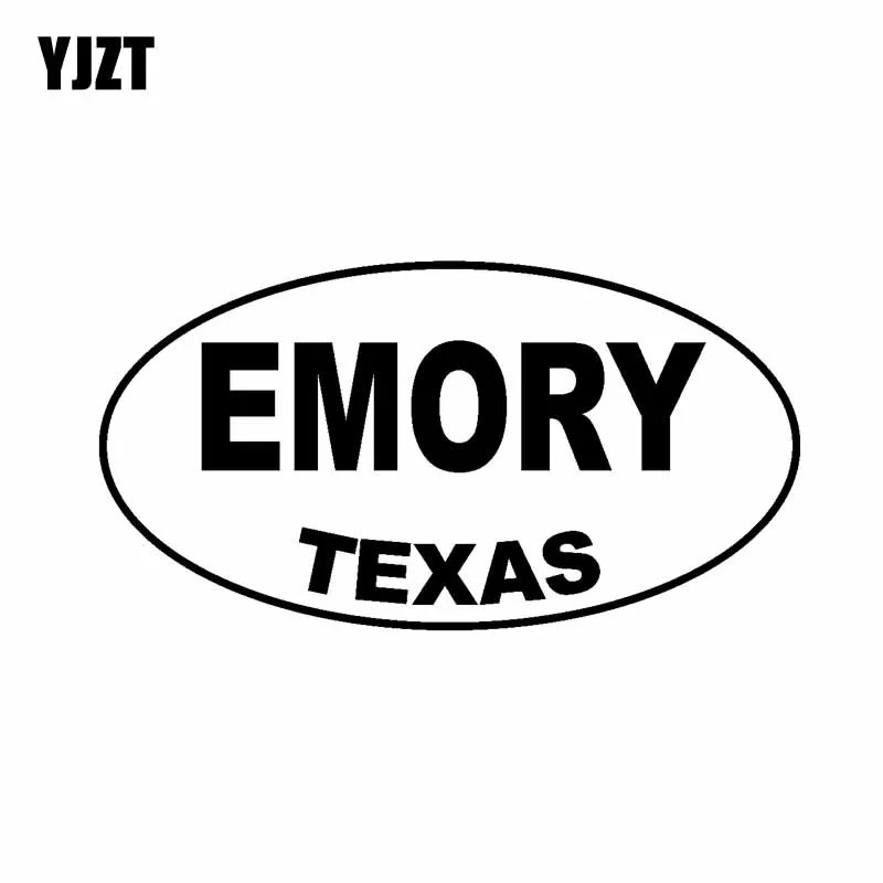 YJZT 13.5 ซม.* 7.2 ซม.EMORY TEXASรูปไข่รถสติกเกอร์ไวนิลDecals Black