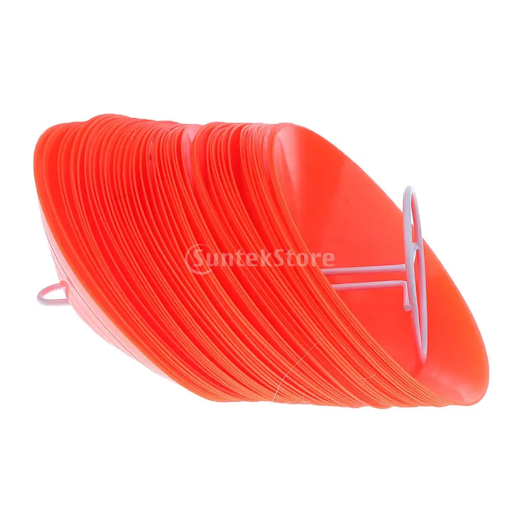  50 Pcs Multifunction SOCCER Pro Disc Cones / Football Boundary Marker, Agility Training Aids - 6 Colors Available 