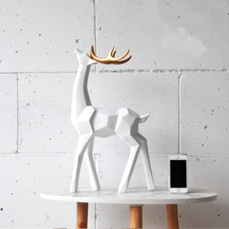 cheap Nordic Modern Cute Elk Creative Home Living Room Wine Cabinet TV Cabinet Decoration Sample Room Decoration M1847