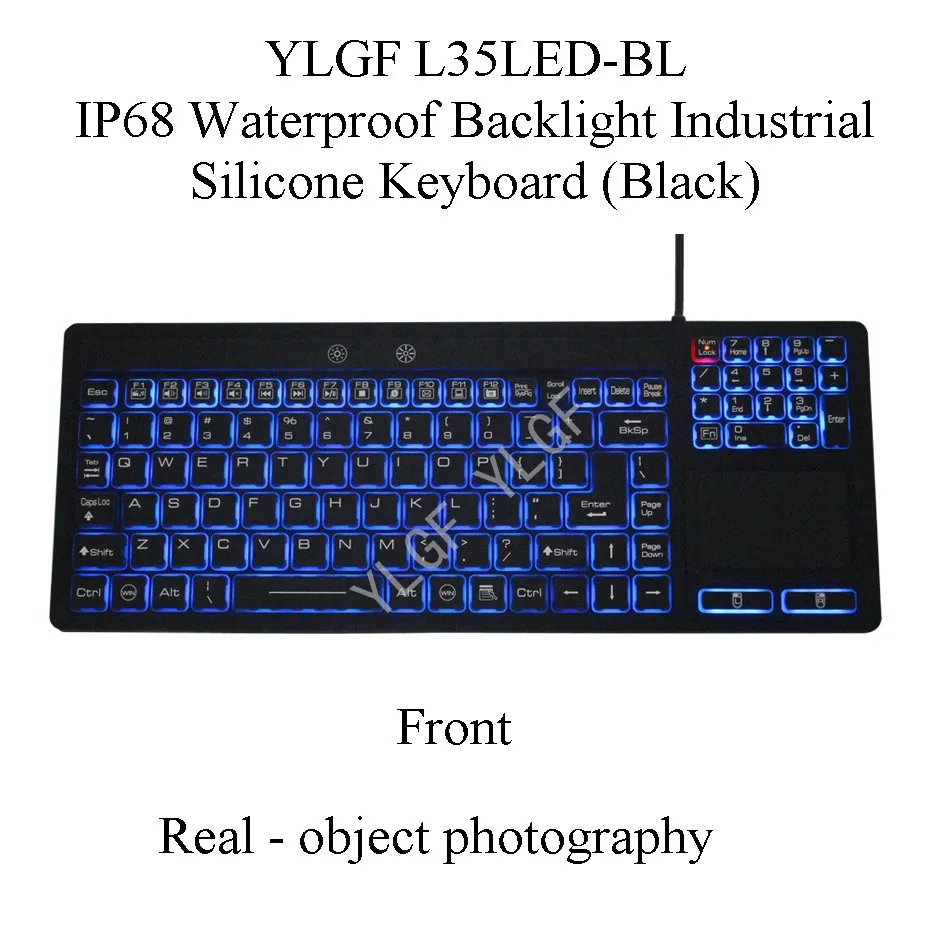 YLGF L35 светодиодный-BL IP67, IP68, Водонепроницаемая клавиатура, промышленная клавиатура, силикон, светильник, задний светильник, пыль, встроенный, светодиодный светильник