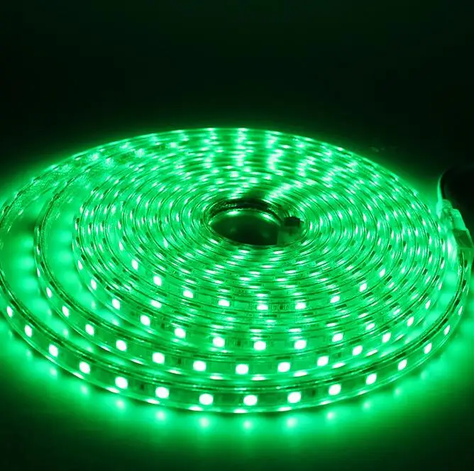 SMD 5050 AC 220 V Светодиодная лента наружная Водонепроницаемая светильник 1M 2M 5M 10M 20M 25M
