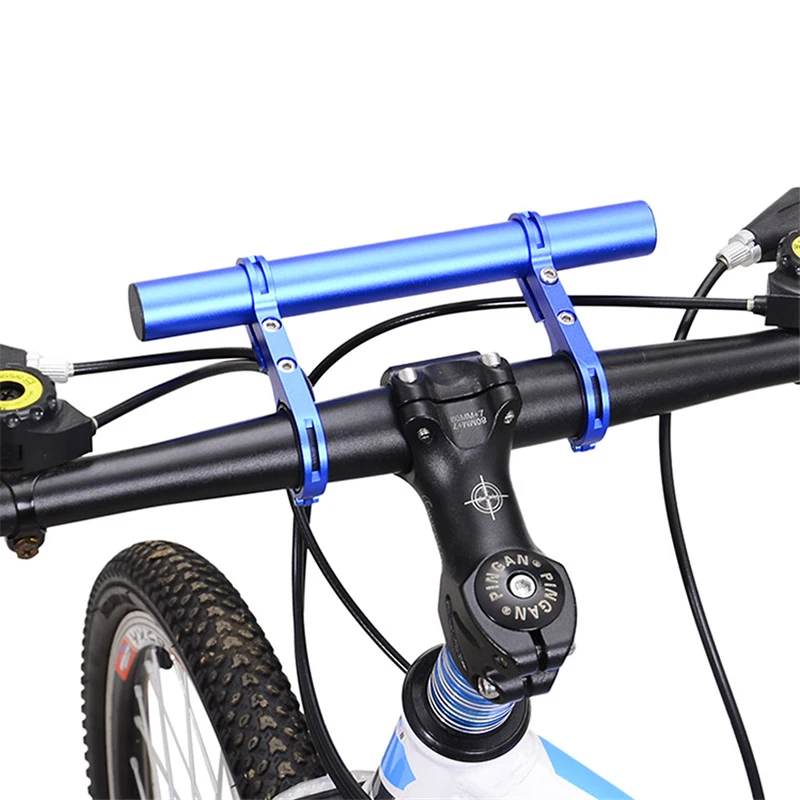 Bicycle Handlebar Extender 30mm Anti-corrosion Aluminum Double Handle Bar Light Computer Phone Clip Bike Bracket Holder PA0088 (6)