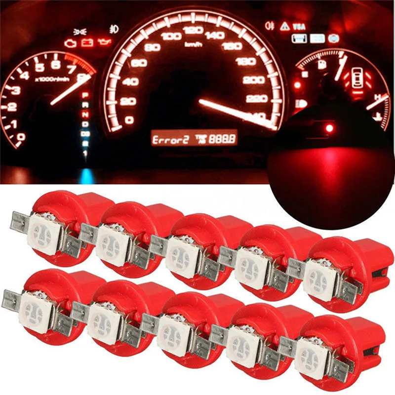 10 шт. B8.5D 509T B8.5 5050 Led 1 SMD T5 лампа автомобильный Калибр Speedo лампочка приборной панели