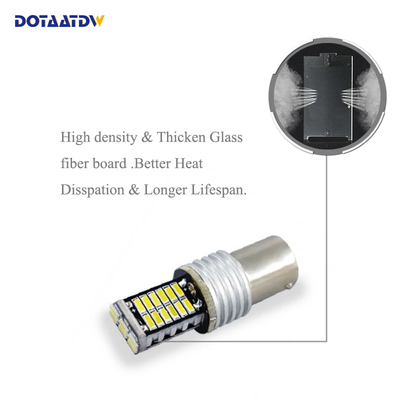 DOTAATDW 1x1156 BA15S P21W светодиодный лампы 4014 SMD автомобиля Резервное копирование Фары