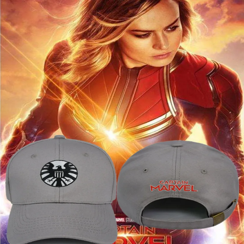 Унисекс регулируемые кепки Captain Marvel Carol Danvers для хип хопа шляпа от солнца агент